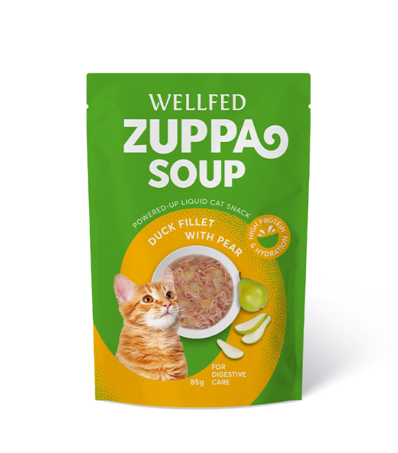 [5206819211049] Pet Interest Wellfed Zuppa Soup – Duck Fillet with Pear 85g For Cat (1  عبوة)