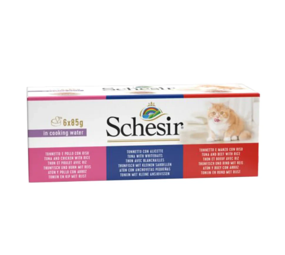 Schesir Tuna Selection Variety Pack For Cats  – Cans 6 x 85g