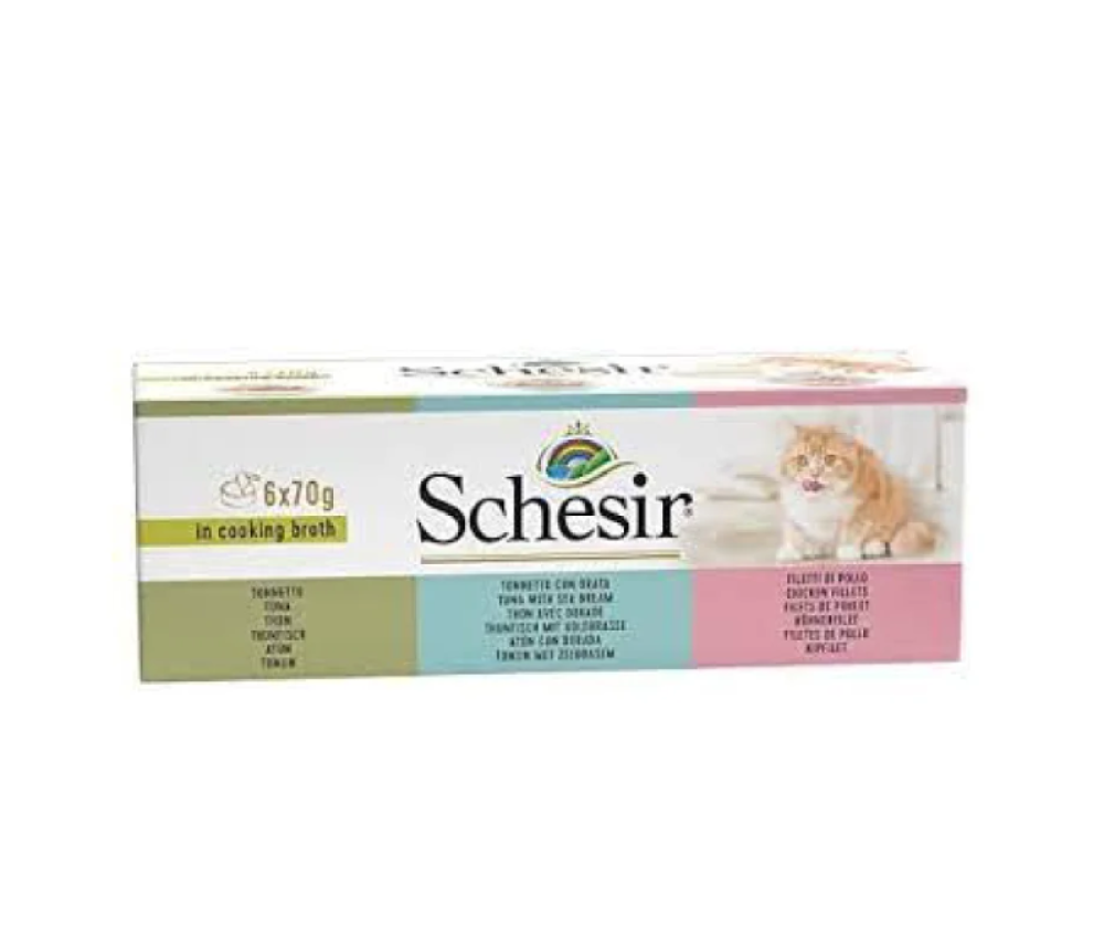 Schesir Tuna Selection Can for Cat Variety Pack – Cans  6 x 85g