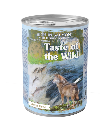 [074198615711] Taste of the Wild Rich in Salmon with Turkey in Gravy – 390g (1 Can)