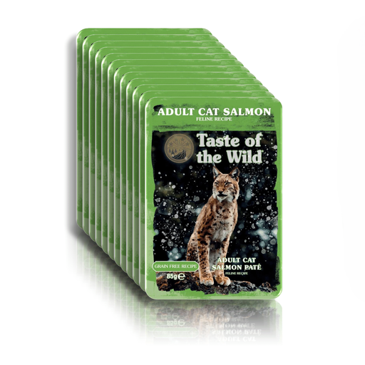 [00074198615902] Taste of the Wild Grain Free Salmon Pate Feline Pouch 85g (12 Pouch)