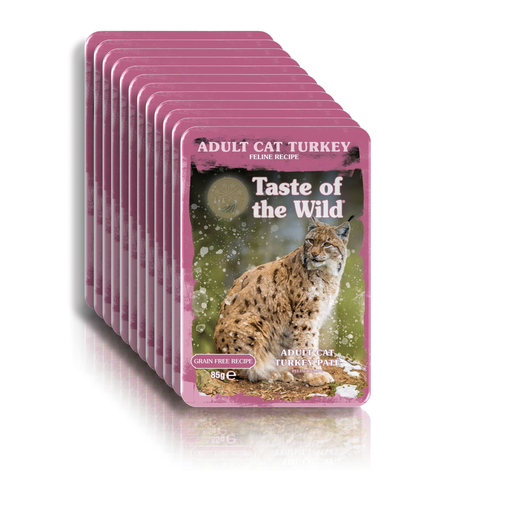 [00074198615896] Taste of the Wild Grain Free Turkey Pate Feline Pouch 85g (12 Pouch)