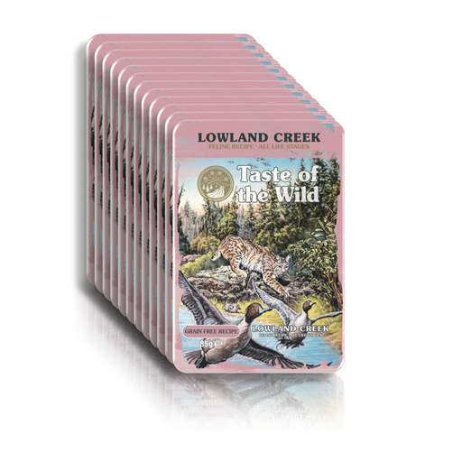 [00074198615865] Taste of the Wild Lowland Creek Feline Pouch 85g (12 Pouch)