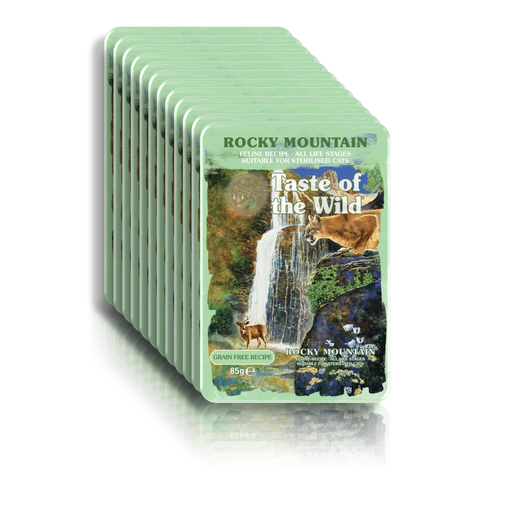 [00074198615872] Taste of the Wild Rocky Mountain Feline Pouch 85g (12 Pouch)