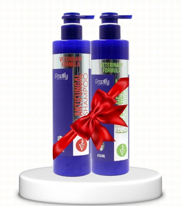 Purrify Veterinary Formula Duo – Antifungal Shampoo & Itch Relief Conditioner | 2 x 450ml