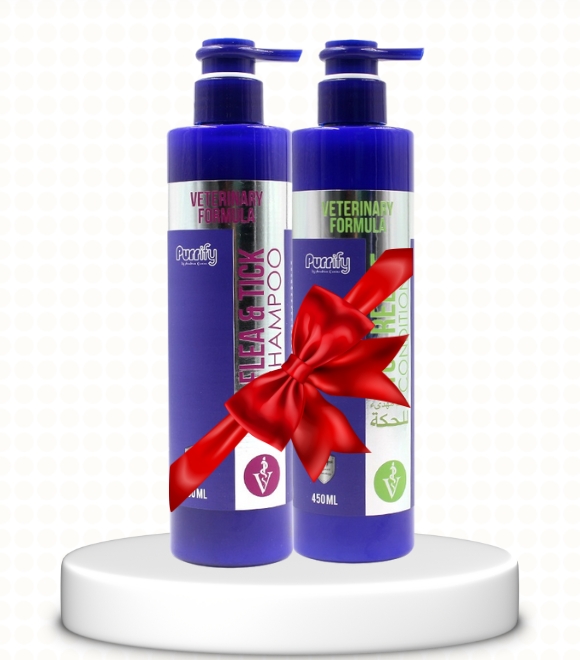 Purrify Veterinary Formula Duo – Flea & Tick Shampoo & Itch Relief Conditioner | 2 x 450ml