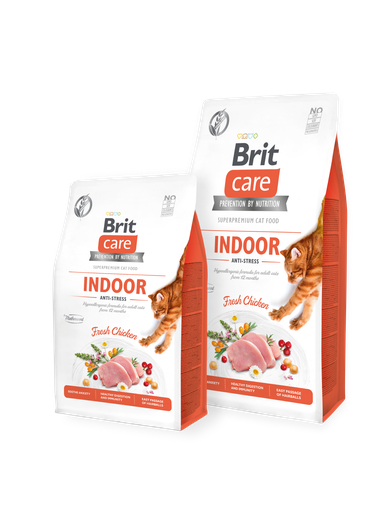 Brit Care Cat Dry Food Grain-Free INDOOR ANTI-STRESS  (400 gm)
