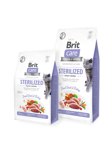 Brit Care Cat Dry Food Grain-Free STERILIZED AND WEIGHT CONTROL  (٤٠٠  جرام)