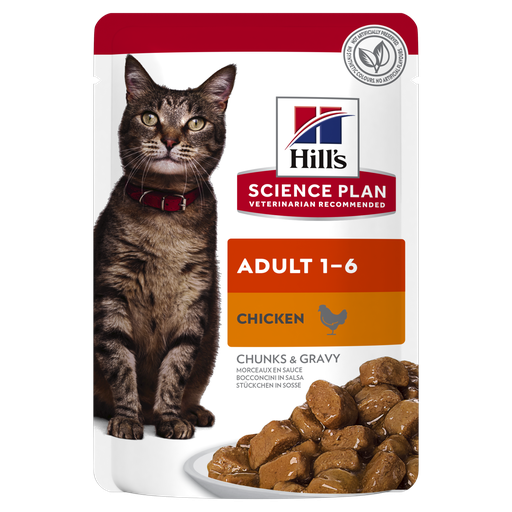 [052742210407] Hill's Science Plan Feline Adult Chicken Pouch 85g  (1 Pouch)