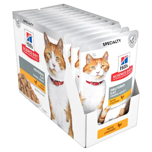 [052742194110] Hill's Science Plan Feline Adult - Sterilised Chicken Pouch 85g (12 Pouch)