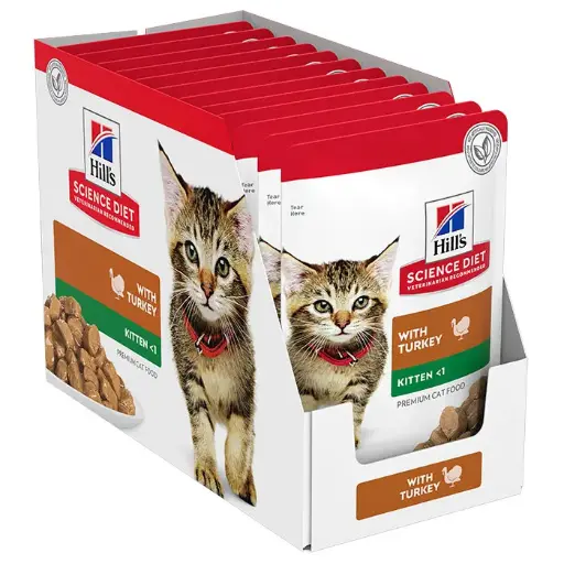 [052742211411] Hill's Science Plan Feline Kitten Turkey Pouch 85g (12 Pouch)
