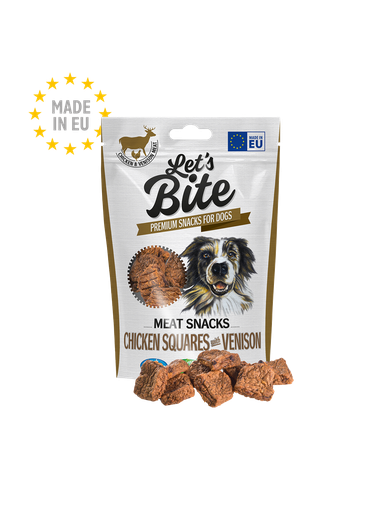 [8595602556380] Brit Let’s Bite Meat Snacks Chicken Squares With Venison 80 G