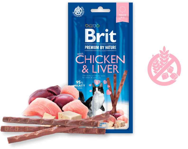 Brit Premium By Nature Cat Sticks with Chicken & Liver, 3pcs