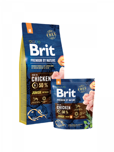 Brit Premium By Nature Junior MEDIUM (١  كيلوجرام)