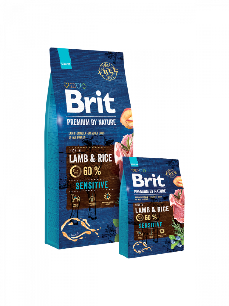 Brit Premium By Nature, Sensitive, Lamb & Rice 
