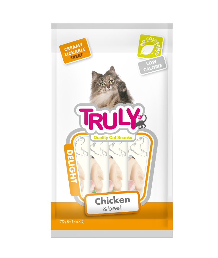 Truly Creamy Lickable Cat Treats – Chicken & Beef (70g)