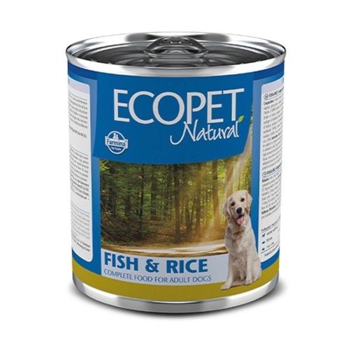 [8606014106015] Farmina Ecopet Natural With Fish & Rice Canned Dog Food  300 g (1  علبة)