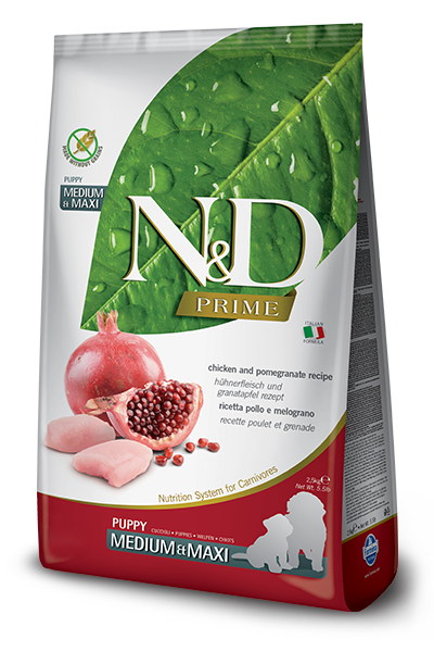 Farmina N&D Prime Canine - Chicken & Pomegranate Puppy Medium/Maxi Dry Dog Food 2.5 kg