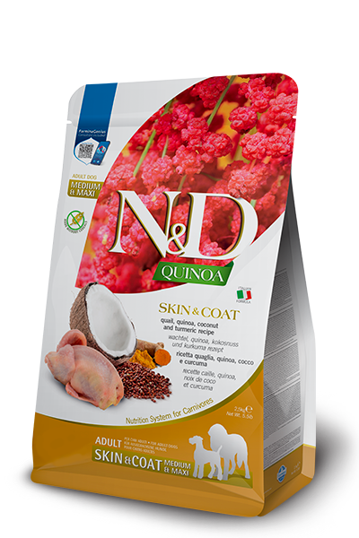 Farmina N&D Quinoa Canine - Skin & Coat Quail Adult Medium/Maxi 2.5 kg