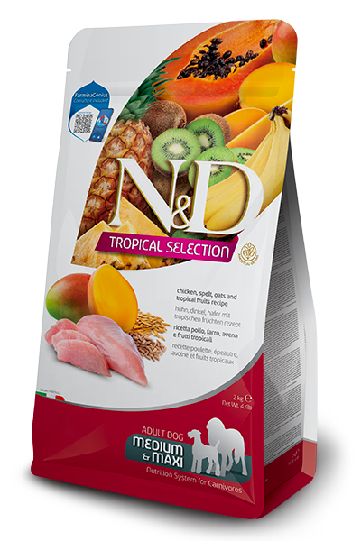 [8010276042262] Farmina N&D Tropical Selection Canine - Chicken, Spelt & Oats Adult Medium/Maxi (10 kg)
