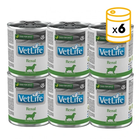 [8606014103960] Farmina VetLife Canine - Renal Canned 300g (6  علب)