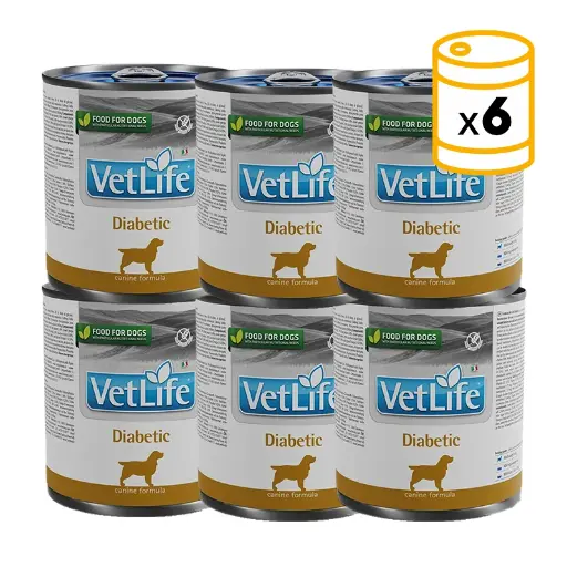 [8606014106411] Farmina VetLife Canine - Diabetic Canned 300 g (6  علب)