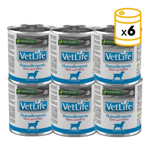 [8606014103946] Farmina VetLife Canine - Hypoallergenic Duck & Potato Canned 300g (6 Can)