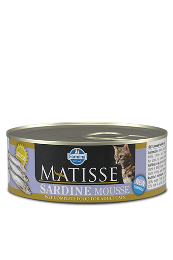 [8606014102741] Farmina Matisse Sardine Mousse Canned Cat Food 85g (1  علبة)