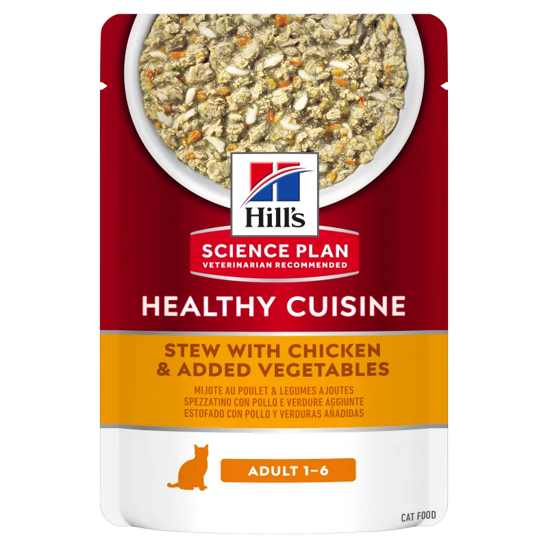 Hill’s Science Plan Feline Adult Healthy Cuisine Stew Chicken & Added Vegetables 80g