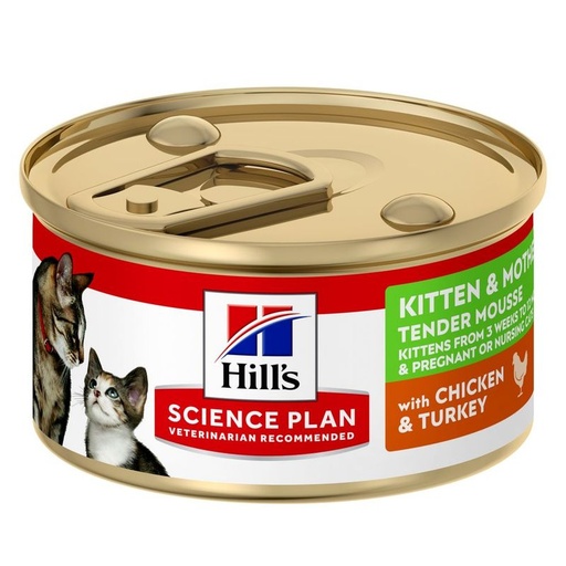 [052742064239] Hill’s Science Plan Feline Kitten & Mother Tender Mousse Chicken & Turkey 200g  (1 Can)