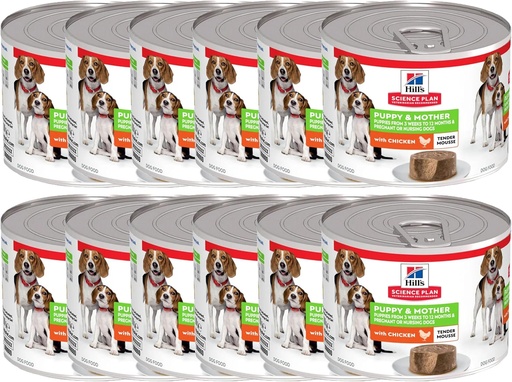 [052742067209] Hill's Science Plan Canine Puppy & Mother Mousse Chicken Canned 200g  (12 Can)