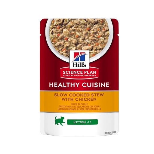 Hill's Science Plan Feline Kitten Healthy Cuisine Stew Chicken Pouch 85g (12 Pouch)