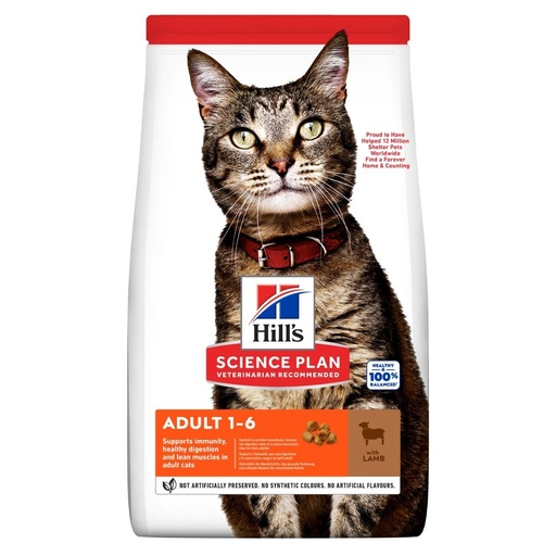 [052742024394] Hill's Science Plan Feline Adult - Lamb (10 kg)