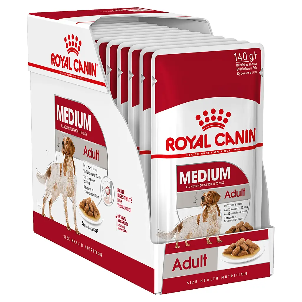 [9003579008379] Royal Canin Medium Adult - Pouches 140g (1  عبوة)
