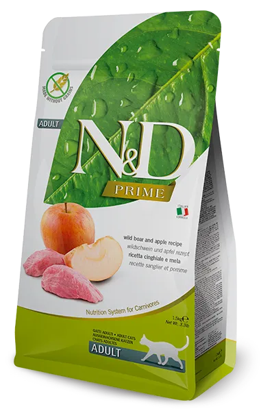 [8010276021076] Farmina N&D PRIME Feline - Boar & Apple Adult (300 gm)