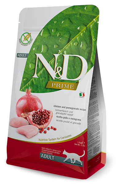[8010276021014] Farmina N&D PRIME Feline - Chicken & Pomegranate Adult (٣٠٠  جرام)