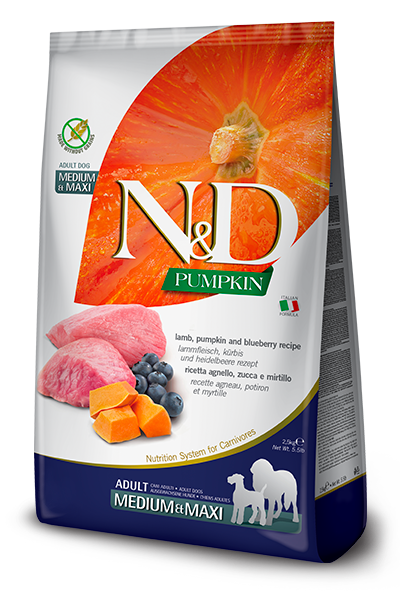 [8010276033284] Farmina N&D Pumpkin Canine - Lamb, Pumpkin & Blueberry Adult Medium/Maxi (2.5kg)