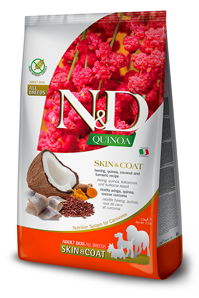 [8010276035653] Farmina N&D Quinoa Canine - Skin & Coat Herring, Quinoa & Coconut (٧  كيلوجرام)