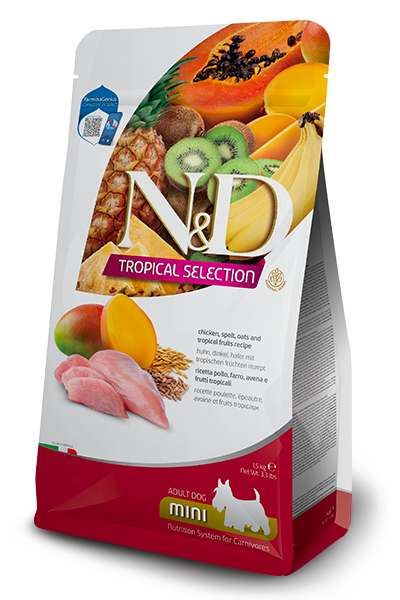 [8010276042231] Farmina N&D Tropical Selection Canine - Chicken, Spelt & Oats Adult Mini (1.5 kg)