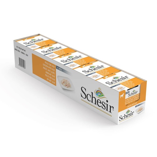 [8005852752567] Schesir Can For Dog Chicken with Aloe In Jelly 150g  (10  علب)
