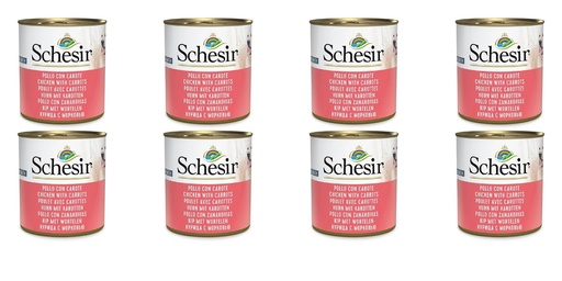 Schesir Can for Dog Chicken With Carrots In Jelly 285g (8 Can)