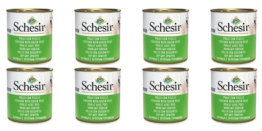 Schesir Can for Dog Chicken With Peas In Jelly 285g (8 Can)