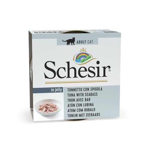 [8005852913593] Schesir Can for Cat Tuna With Seabass in Jelly 85g (12 Can)