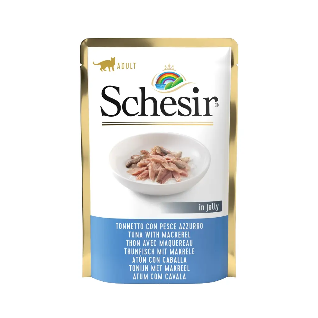 Schesir Pouch Tuna with Pilchards in Jelly For Adult Cat 85g