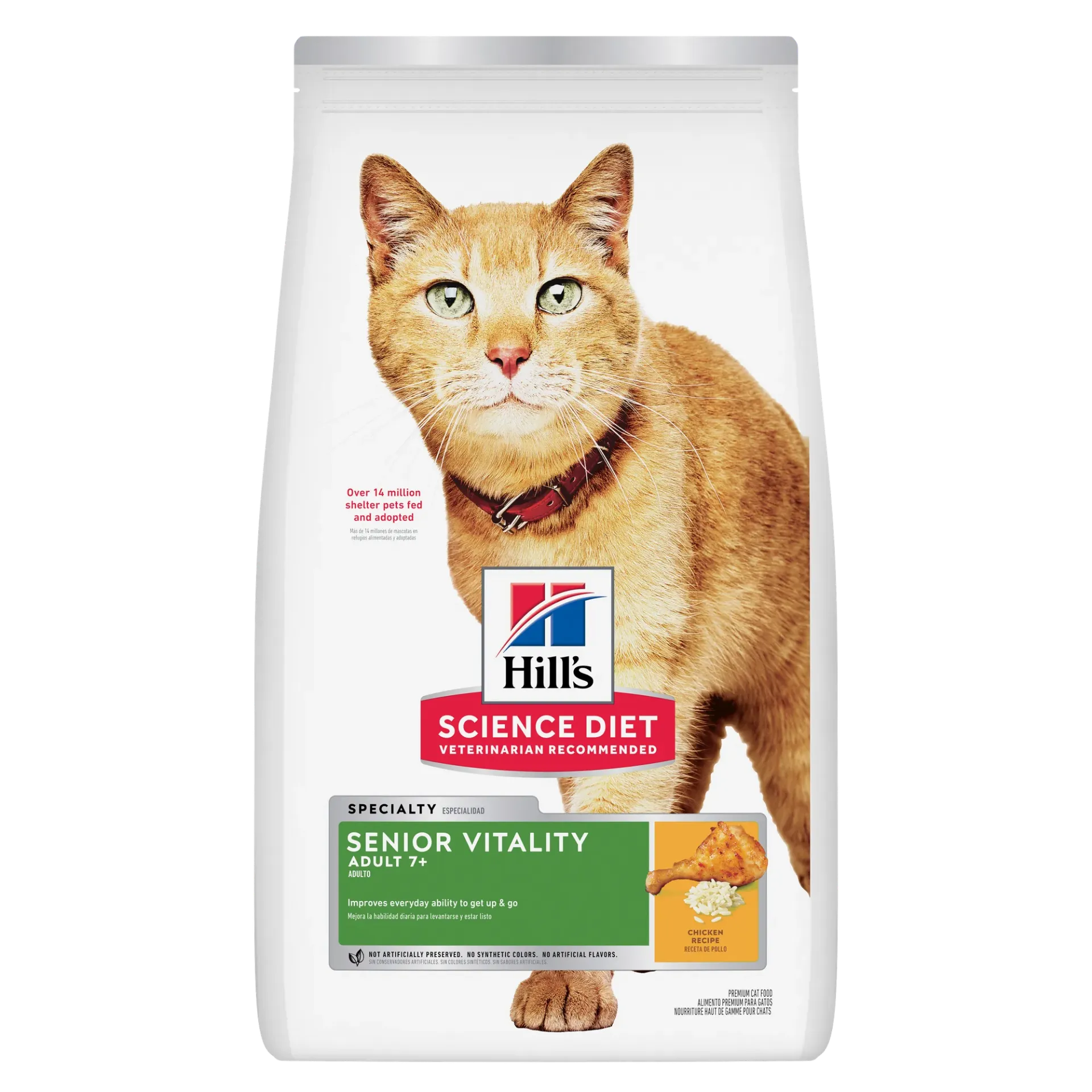 Hill's Science Plan Feline Adult 7+ - Chicken & Rice  - Senior Vitality