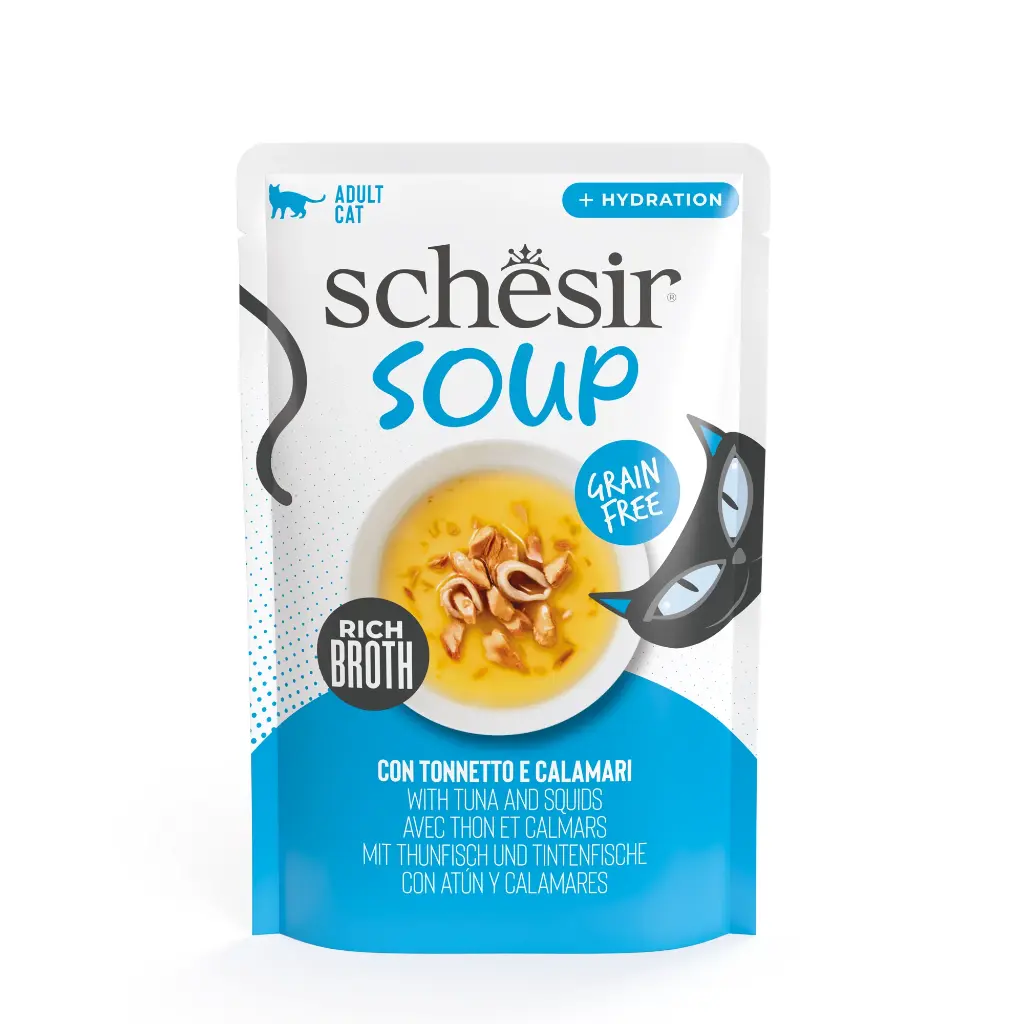 Schesir Pouch in Soup With Tuna & Squid 40g