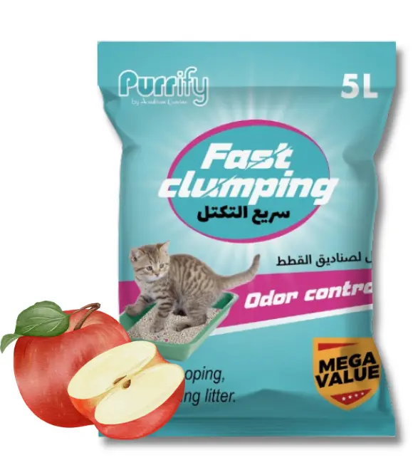 Purrify Fast Clumping Cat Litter 5 Liter - Apple