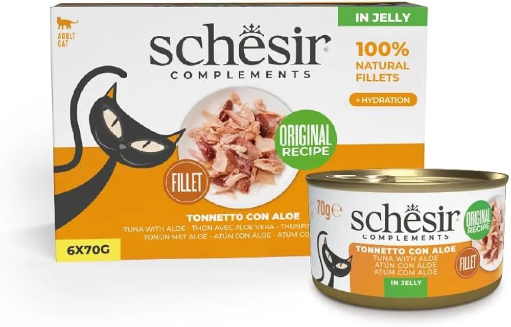 [8005852829047] Schesir Can for Cat Tuna With Aloe In Jelly 6x70g Per Pack 