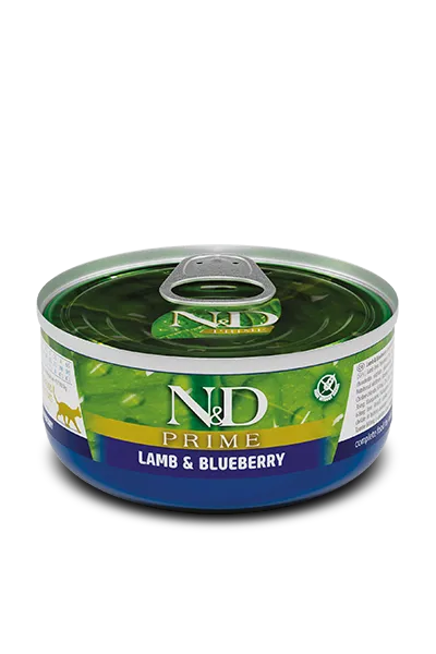 [8606014107630] Farmina N&D Prime Feline - Lamb & Blueberry Canned 70g (1 Can)