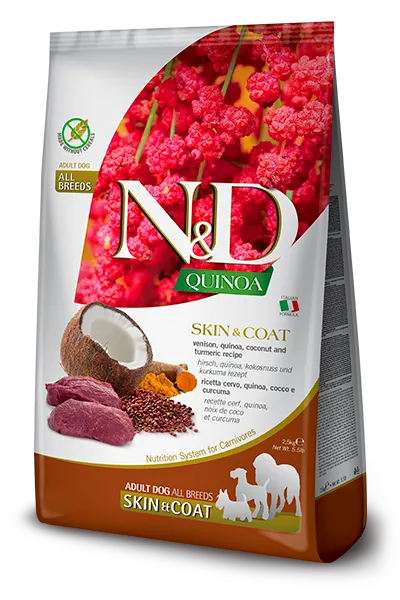 Farmina N&D Quinoa Canine - Skin & Coat Venison Adult Medium/Maxi 2.5 kg